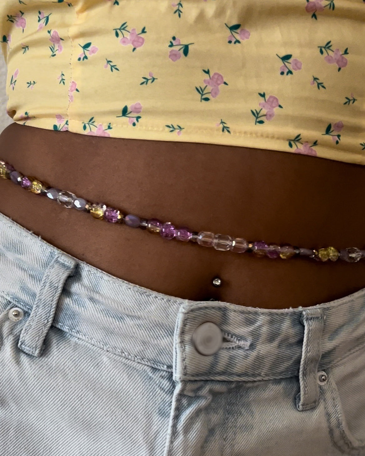 chaine de taille en perles
