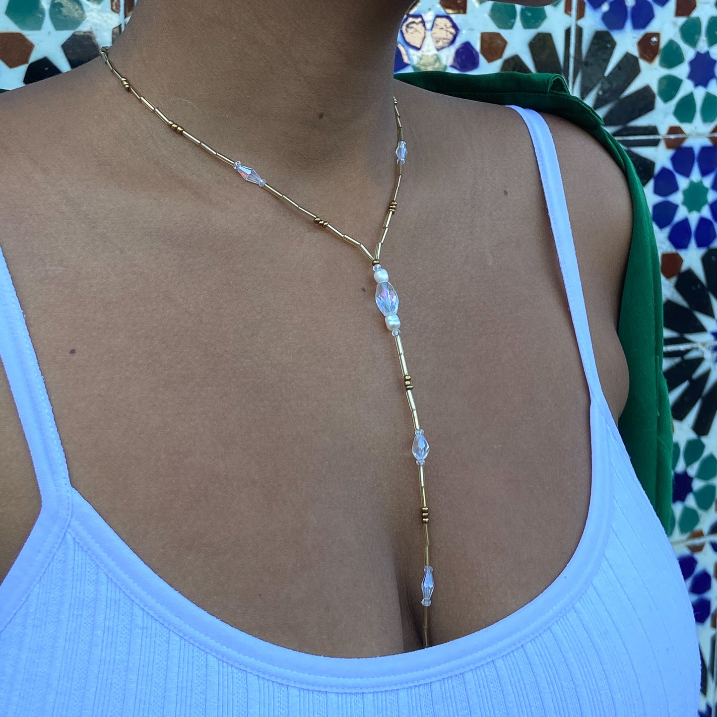 Collier de décolleté en perles