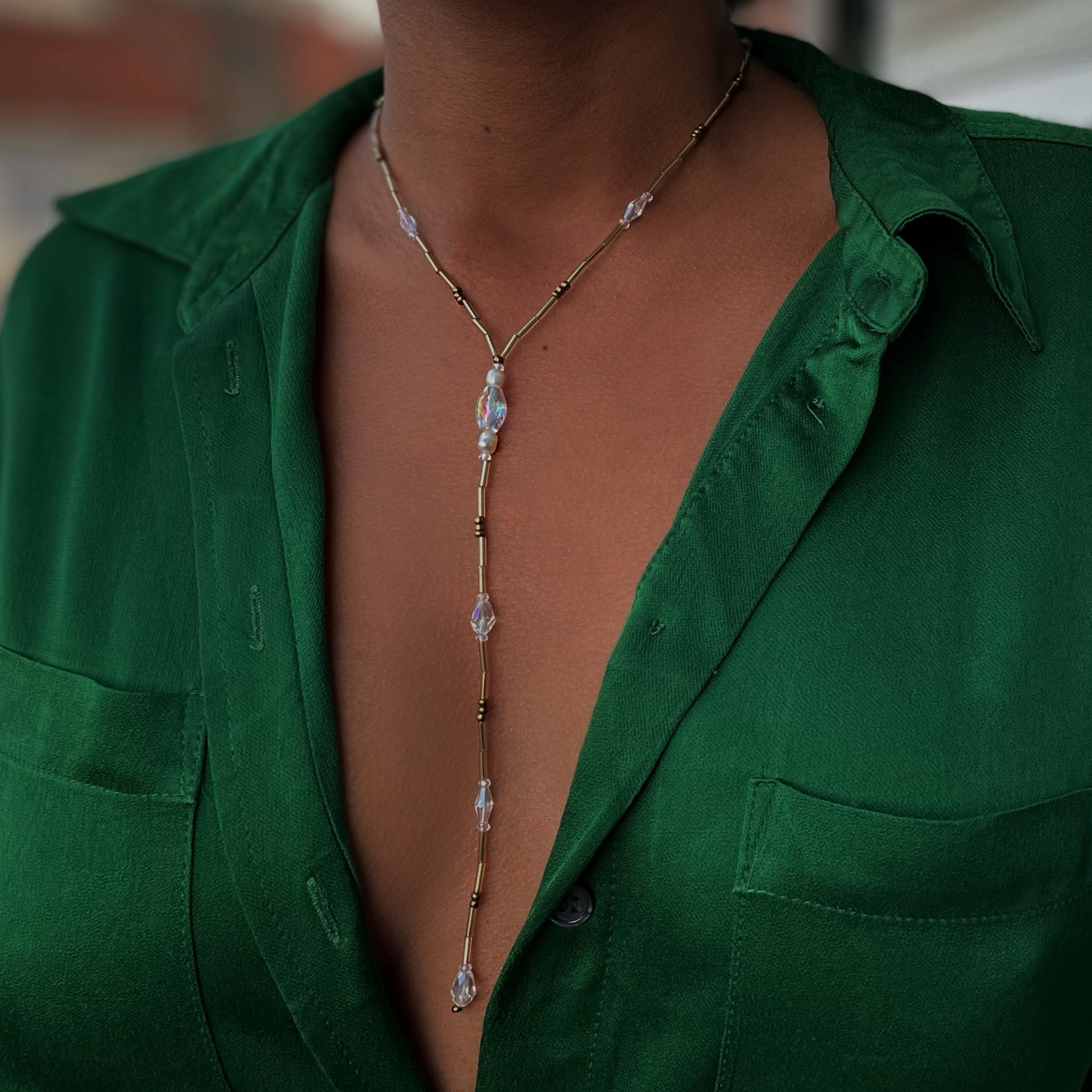 Collier de décolleté en perles