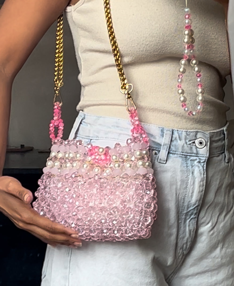 Sac en perles rose - Unique Bitch