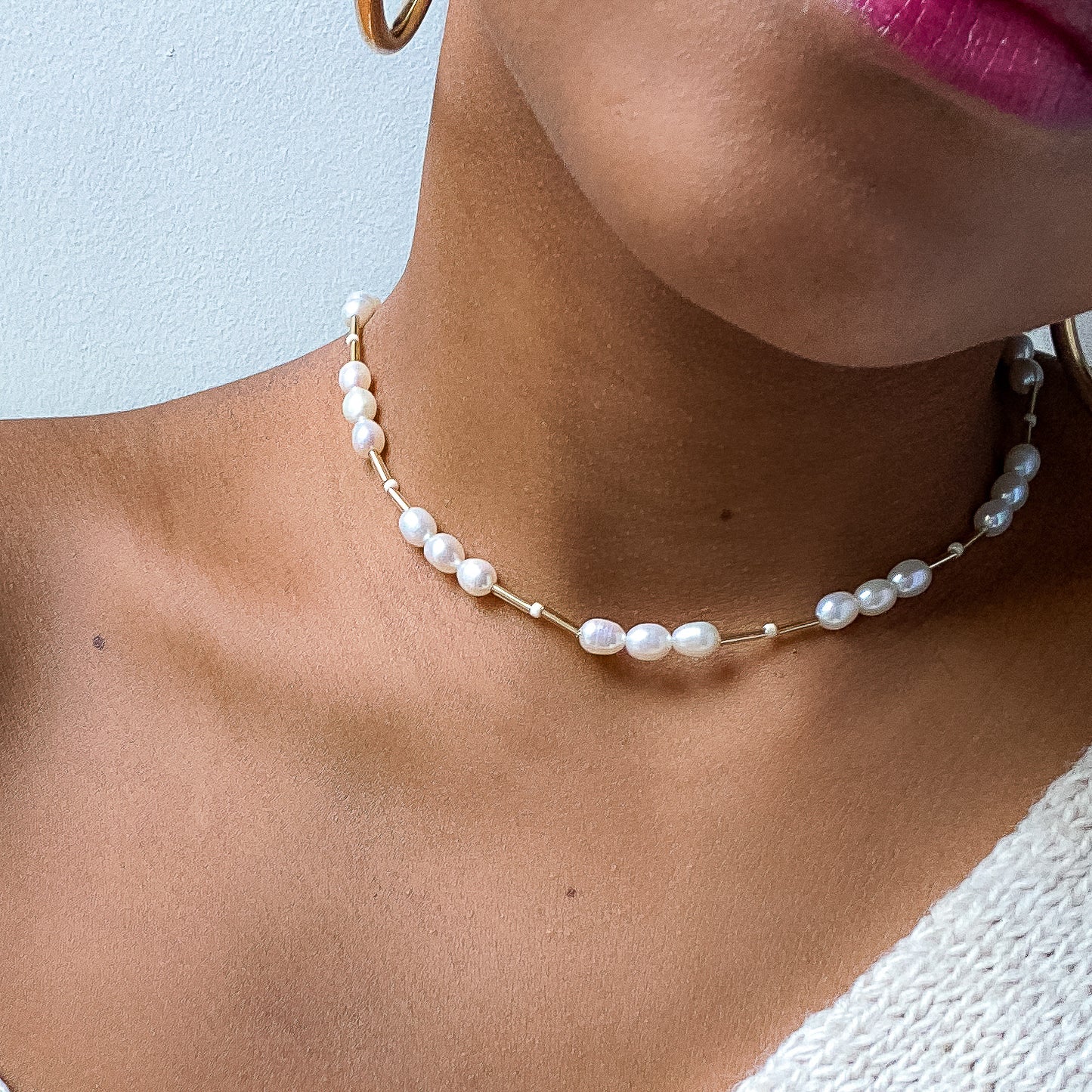 Collier en perles d'eau douce 