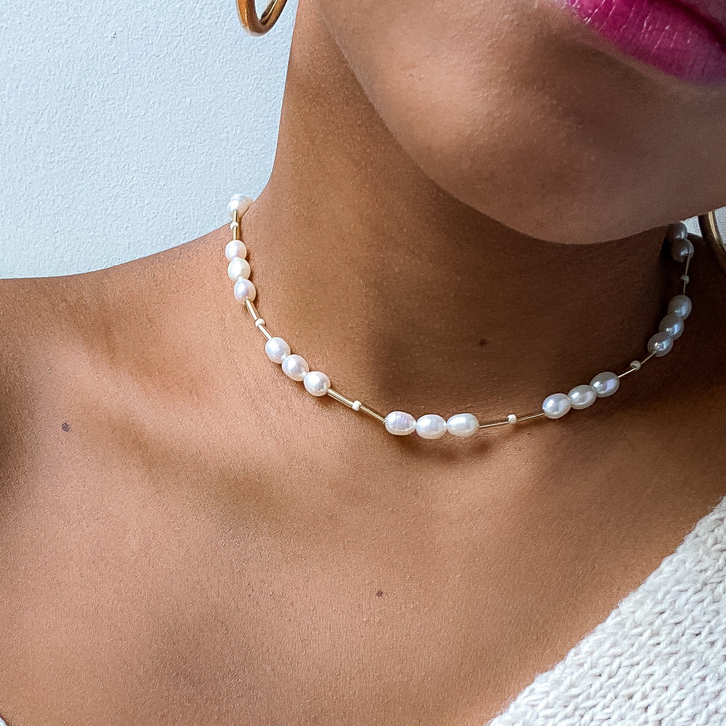 Collier en perles d'eau douce 