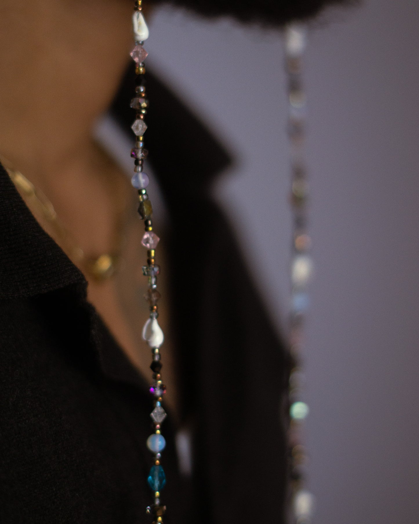 Chaine de lunettes en perles multiples - Kai