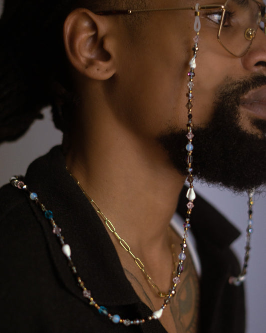 Chaine de lunettes en perles multiples - Kai